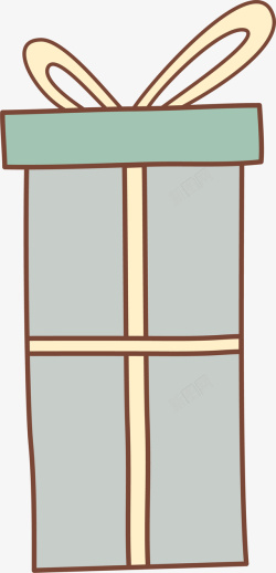 卡通蓝色礼物盒素材