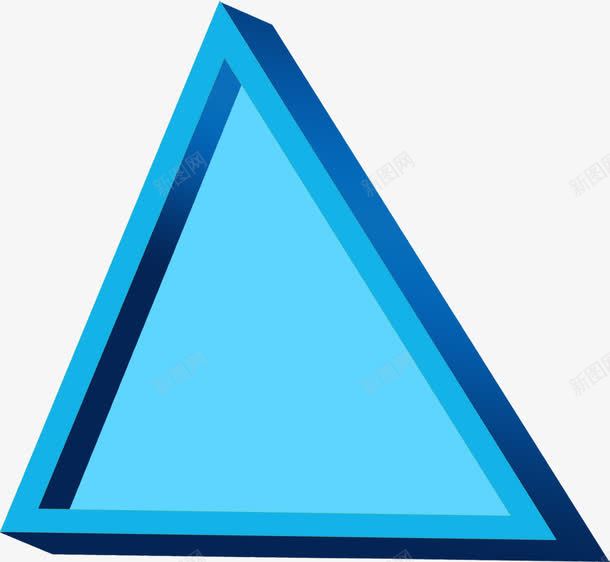 蓝色创意电商三角装饰png免抠素材_88icon https://88icon.com 三角 创意 蓝色 装饰