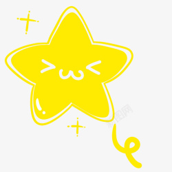 黄色星星装饰图案素材