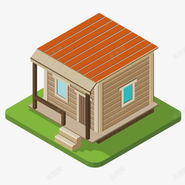 小木屋png免抠素材_88icon https://88icon.com 建筑 房子 木质 模具