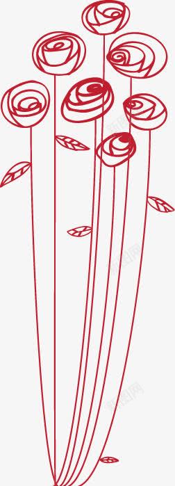 手绘红色线圈花朵图案png免抠素材_88icon https://88icon.com 图案 手绘 红色 线圈 花朵