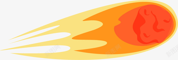 卡通彗星矢量图ai免抠素材_88icon https://88icon.com 卡通 彗星 橙色 矢量图