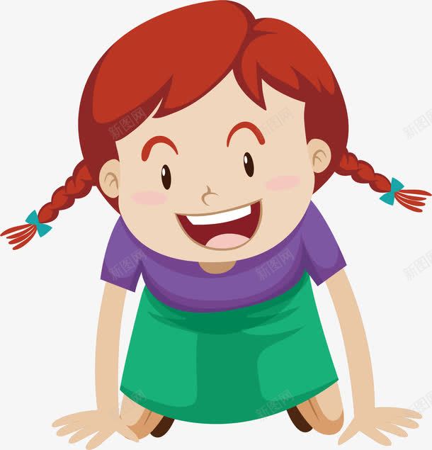 红头发的女孩png免抠素材_88icon https://88icon.com 女孩 手绘 红头发 趴着