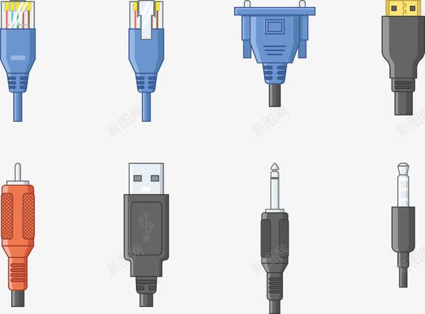 蓝色插头png免抠素材_88icon https://88icon.com USB 手绘 插头 蓝色