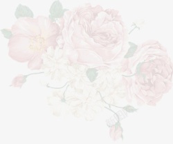 粉色朦胧创意花朵素材