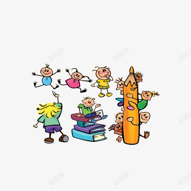 可爱卡通儿童学习主题png免抠素材_88icon https://88icon.com 儿童 可爱 学习 孩子 铅笔