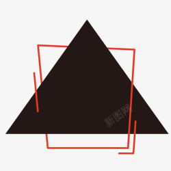 黑色三角形素材