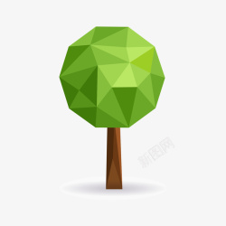 绿色树配景图矢量图素材