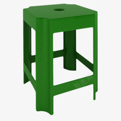 绿色塑料高脚凳子素材