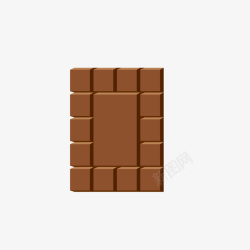块状巧克力食物矢量图素材