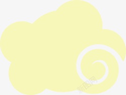 创意浅黄色云状图素材