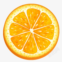黄色橙子片素材
