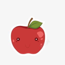 扁平化红苹果卡通扁平化红苹果矢量图高清图片