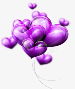 紫色卡通手绘装饰气球素材