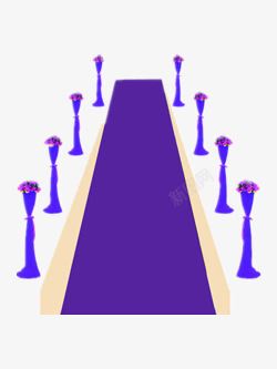 紫色婚礼路引素材
