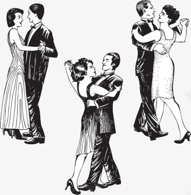 男女古典舞蹈图标图标