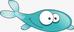 世界海洋日卡通小鱼素材