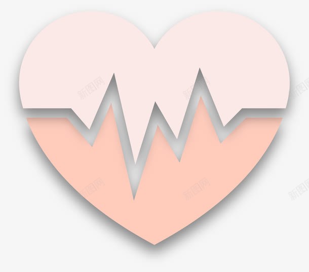 心形心电图矢量图ai免抠素材_88icon https://88icon.com 心形心电图 矢量图