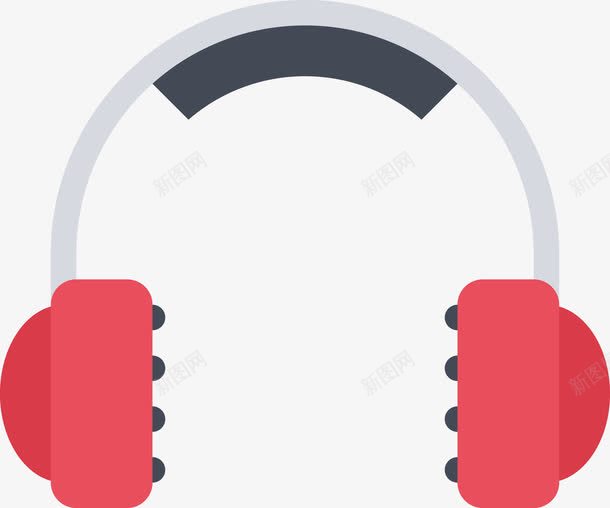 红色耳机png免抠素材_88icon https://88icon.com 戴头 戴头耳机 矢量耳机 红色戴头耳机 红色耳机 音乐