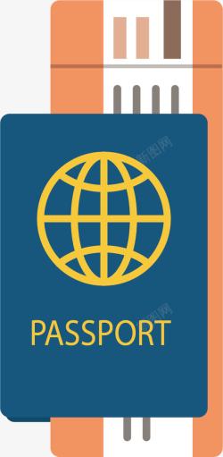 护照飞机票素材
