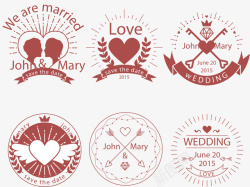 6款创意婚礼标签素材