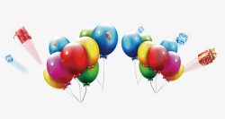 手绘彩色气球双11装饰素材