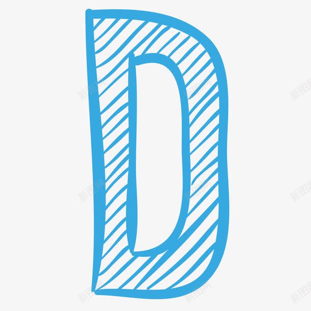 蓝色线条绘画字母Dpng免抠素材_88icon https://88icon.com 字母 手绘D 水墨 线条 绘画 英文 英语 蓝色的