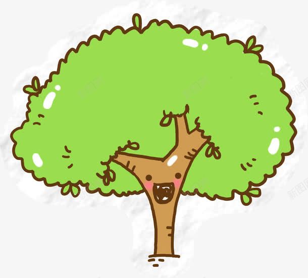 绿色卡通小人物效果植物树png免抠素材_88icon https://88icon.com 卡通 小人物 效果 植物 绿色