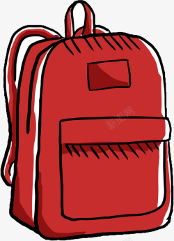 卡通书包矢量图素材