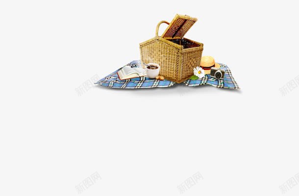 野餐菜篮子郊外地毯psd免抠素材_88icon https://88icon.com 野餐菜篮子郊外地毯