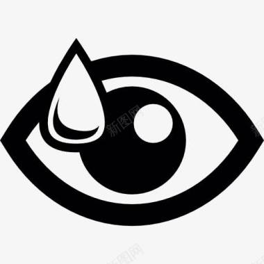 眼球眼用一滴图标图标