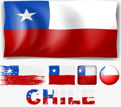 手绘智利共和国矢量图素材