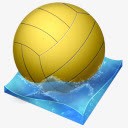 夏季清凉背景水球夏季奥运会图标图标