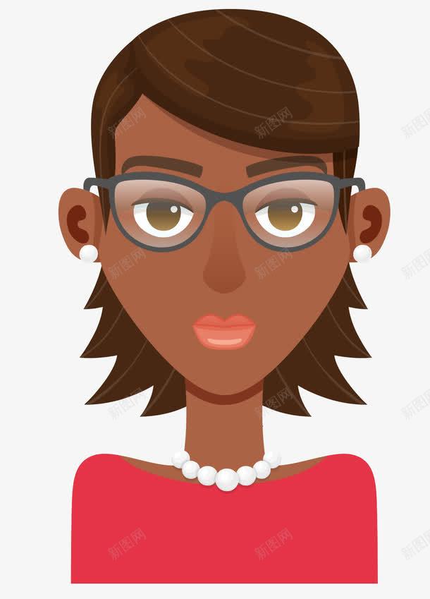 戴眼镜的女人png免抠素材_88icon https://88icon.com 人物 办公 半身模特 卡通 卡通女人 女人 女模特 扁平化 模特 眼镜 矢量女人 表情