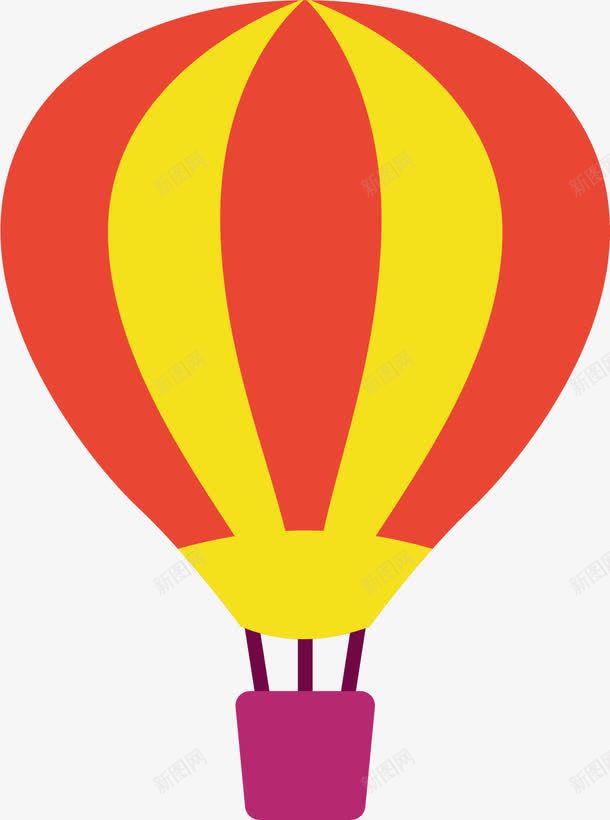 红色卡通热气球png免抠素材_88icon https://88icon.com 卡通风格 炫彩热气球 炫彩风格 矢量热气球 红色 红色气球