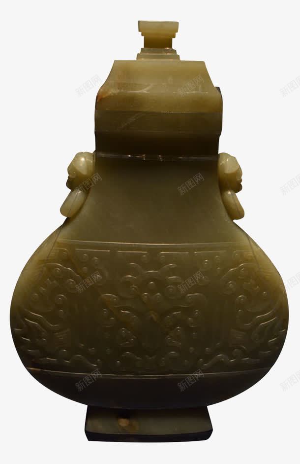 清青玉兽面纹双耳壶png免抠素材_88icon https://88icon.com 古玉 文物 清 玉器 玉石 雕刻