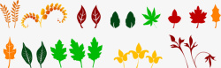 绿色装饰树叶矢量图素材