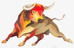 公牛插画公牛元素高清图片