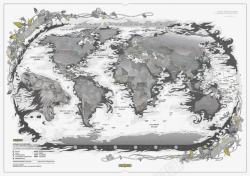 世界地图图案素材