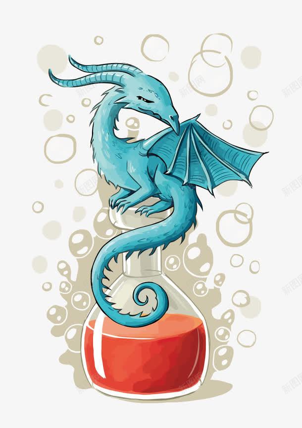 龙和魔药png免抠素材_88icon https://88icon.com 卡通 魔幻 魔法 魔药 龙
