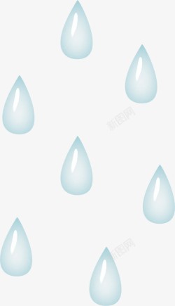 漂亮雨滴蓝色创意雨滴高清图片