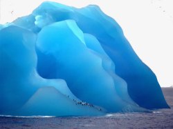 南极的冰蓝色冰川高清图片