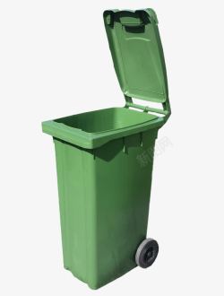 垃圾桶免扣实物图绿色垃圾桶高清图片