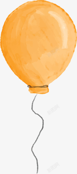 卡通水彩节日气球插画素材