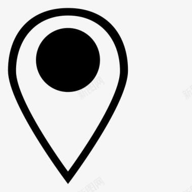 GPS位置地图标记概述销脑卒中庙图标