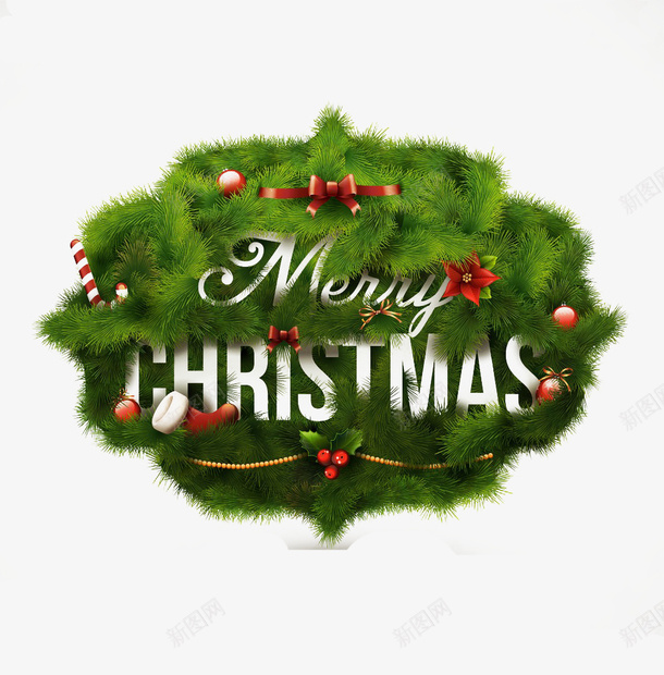 圣诞节松针树png免抠素材_88icon https://88icon.com 圣诞 松针树 绿色