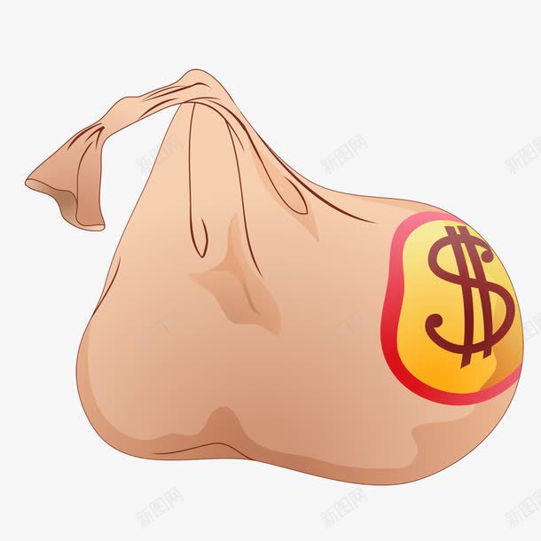 袋子钞票png免抠素材_88icon https://88icon.com 钱钱袋袋子