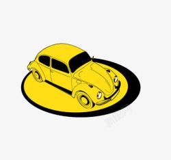 黄色小汽车素材
