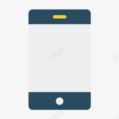 蓝色科技扁平化手机图标图标