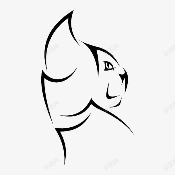 黑白轮廓动物图案png免抠素材_88icon https://88icon.com 素材库 纹身图案 黑白轮廓动物图案